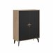 Mueble auxiliar 4 puertas NOLA  Negro/ Madera