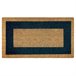 Acomoda Textil - Felpudo de Coco Natural Ecológico con Cenefa. 33x60 Azul