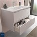 Mueble de baño Bequia | Lavabo de porcelana 140 Blanco
