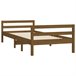 Estructura de cama madera maciza de pino 80x200 Marron