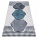 Alfombra lavable ANDRE 1168 Diamantes Geométrico 120x170 Blanco/ Gris