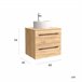 Mueble de baño Morai con tirador  | Lavabo sobre encimera 60 Roble