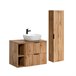 Conjunto mueble lavabo individual 2 nichos y columna Adriel 46 Madera