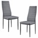 Set de 2x sillas de Comedor Lidköping tapizadas de tela y acero Gris