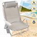 Pack ahorro 2 sillas playa Menorca multiposición c/cojín y bolsillo Aktive Beige