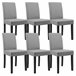 6 x sillas tapizadas de cuero sintético patas de madera Gris Claro