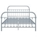 Estructura de cama de metal 140x200 Gris