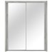 Armario 2 puertas correderas con espejo 183 cm CYRUS Olmo gris
