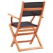 Set 4 sillas de jardín plegables de madera eucalipto Negro