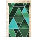 Alfombra antideslizante TRÓJKĄTY triángulos 57x1250 Verde
