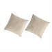 2 Fundas de almohada lisas lino/algodón orgánico Arena