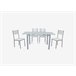 Conjunto mesa extensible y 4 sillas de cocina NIZA II Blanco