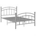 Estructura de cama de metal 120x200 Gris