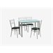Conjunto de mesa + 4 sillas MILAN 2  Blanco/ Negro
