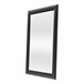 Espejo de pared Ocre rectangular con ganchos 74x2 Negro