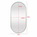Espejo de pared ovalado Picciano de aluminio 80x2 Gris