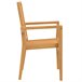Set 4 sillas de jardín apilables de madera de teca Marron