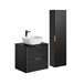 Conjunto mueble lavabo individual y columna Adriel 46 Negro