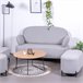 Sofá de 2 plazas de diseño minimalista con reposabrazos - Clair Gris