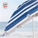 Sombrilla playa antiviento c/mástil inclinable y protección UV50 Aktive Azul