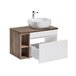 Mueble lavabo individual 2 nichos Zelie 80 Blanco