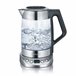 Hervidor de té/agua digital Deluxe Severin WK 3479 Acero/Cristal Gris
