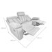 Sofá de 3 Plazas con Función Relax modelo Dublin Gris