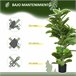 Planta Ficus Artificial HOMCOM 830-804V00GN Verde