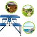 Mesa plegable con 4 taburetes Aktive Camping Azul