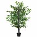 Árbol de Ficus Artificial PE, Cemento, PP, Tela Verde