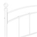 Estructura de cama de metal 160x200 Blanco