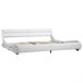 Estructura de cama con LED cuero sintético 180x200 Blanco
