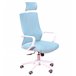 Silla de escritorio ergonómica en malla con reposacabezas - Mesh Azul
