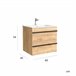 Mueble de baño BORN con perfil de tirador - Lavabo de porcelana 60 Roble