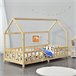 Cama para niños Sisimiut forma de casa pino 96x207 Natural