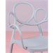 Pack de 4 sillas de diseño con reposabrazos para jardín - Dream Gris