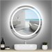Espejo de baño LED redondo＋antivaho＋interruptor táctil Blanco