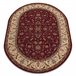 Alfombra de lana OMEGA oval ARIES flores 200x300 Rojo