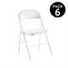 Pack 6 sillas plegables Six Blanco