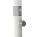 Sined LUNA Ducha con doble conexión de agua con cabezal de ducha I-SWITCH y termómetro LCD, Blanco Blanco