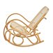 Silla mecedora rocking chair aspecto retro ratán FAB04022 Beige