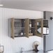 Mueble de Pared Hasselt para cocina, con gabinetes y estanterías interiores Multicolor
