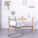 Mesa de escritorio minimalista con cajón central - Seattle 120x47 Blanco