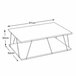 Mesa de centro Saltdal con estante aglomerado 91x62 Blanco