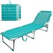 Tumbona plegable de aluminio 3 posiciones Aktive Beach Azul/ Verde