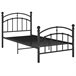 Estructura de cama de metal 100x200 Negro