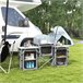 Armario para Camping Aluminio, Tela Oxford Outsunny Gris