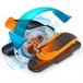 Mini Eliptica eléctrica Trainer Legs ELLIPTIC Ejercitador de piernas Bidireccional 4 Funciones 5 velocidades Mando Gridinlux Naranja