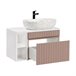 Mueble lavabo simple 2 nichos Zelie Rosa