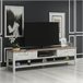 Mueble de TV elegante Hashøj con 2 estantes aglomerado Blanco